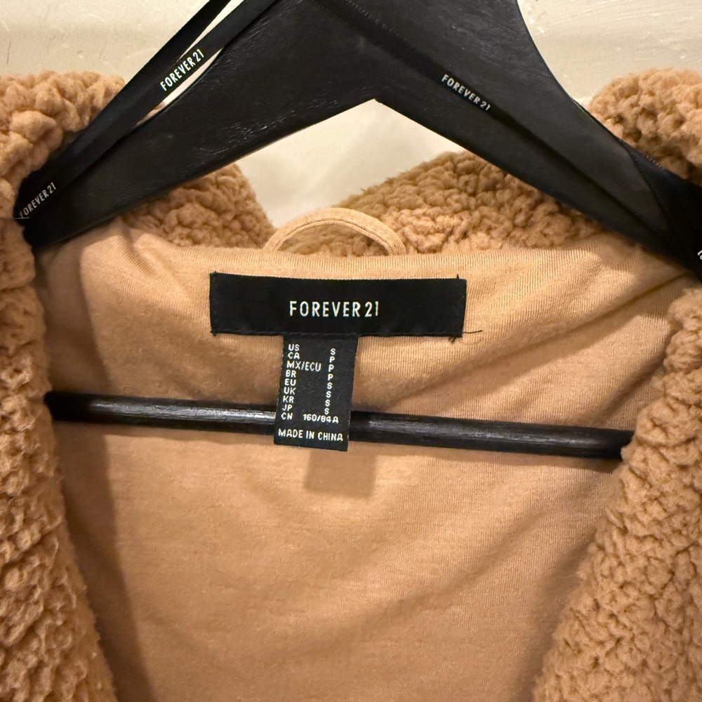 Forever 21 Warm Brown Teddy Jacket - Picture 3 of 3